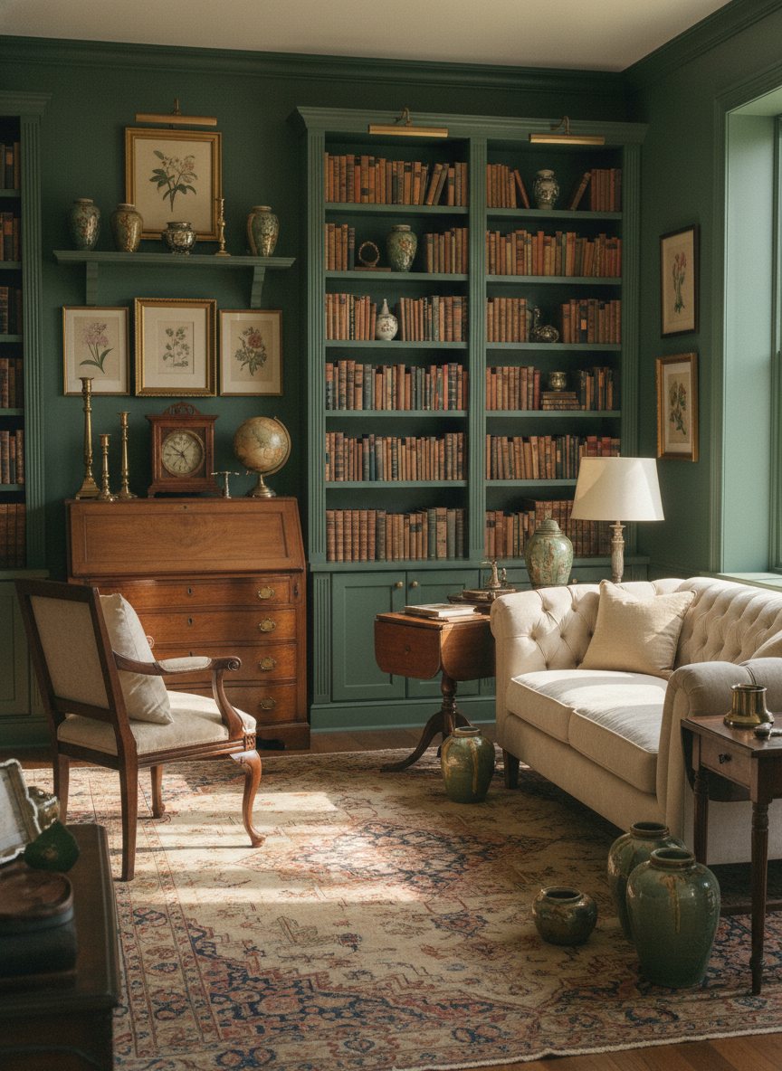A warmly staged family home prepared for an estate sale.